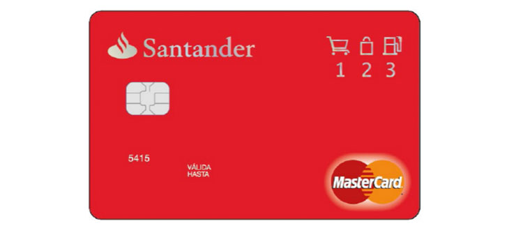  tarjeta Santander 1 2 3
